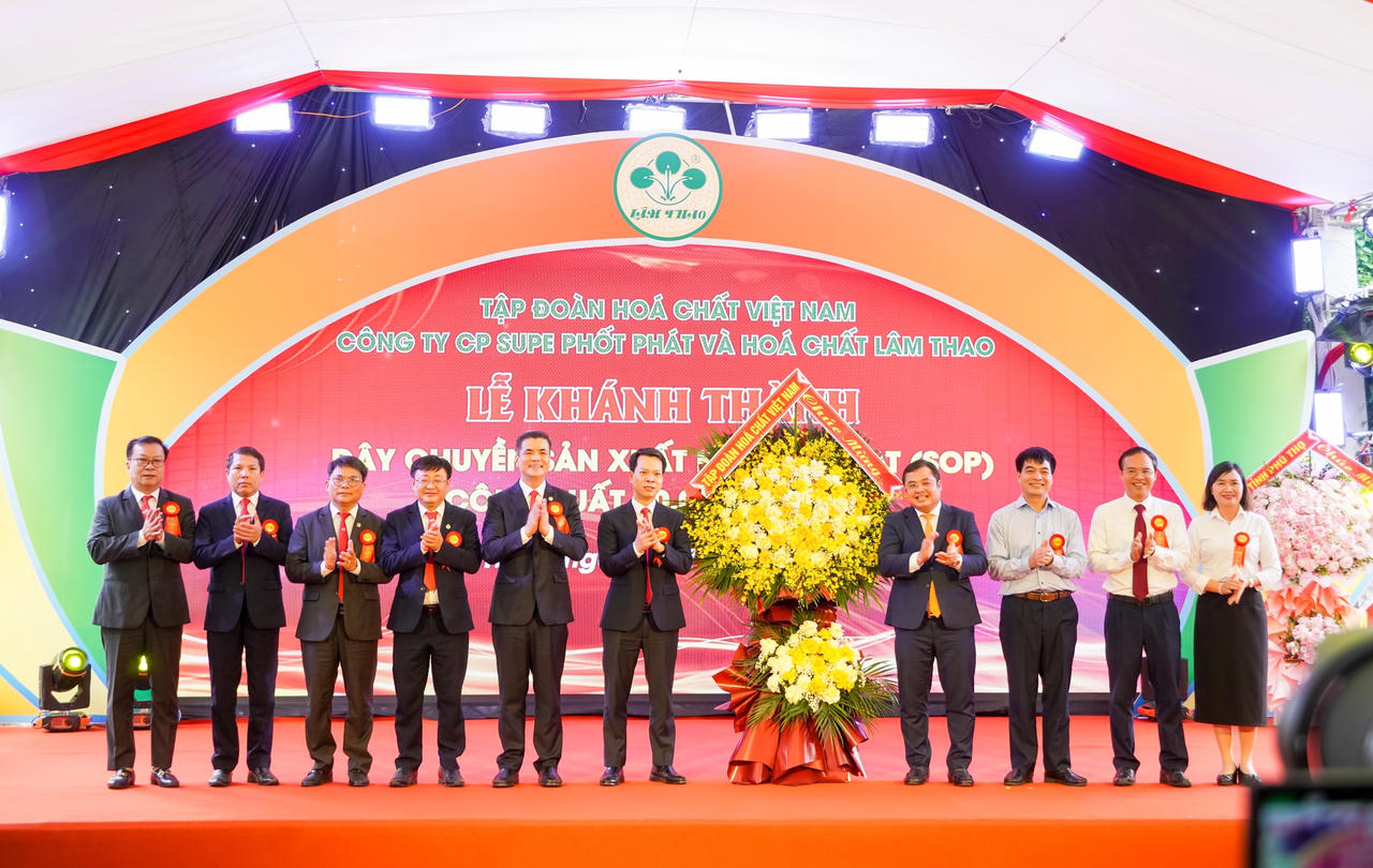 Supe Lâm Thao khánh thành dây chuyền sản xuất Kali Sunphat hiện đại hàng đầu Việt Nam
