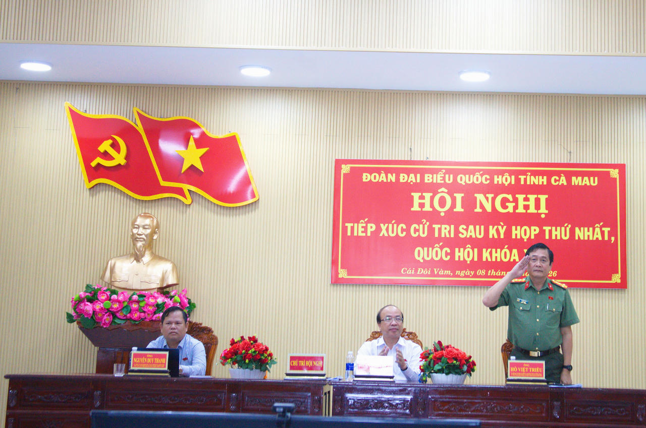 Đoàn ĐBQH tỉnh Cà Mau (đơn vị bầu cử số 2) chủ trì Hội nghị tiếp xúc cử tri sau Kỳ họp thứ Nhất, Quốc hội khóa XVI  tại xã Cái Đôi Vàm.