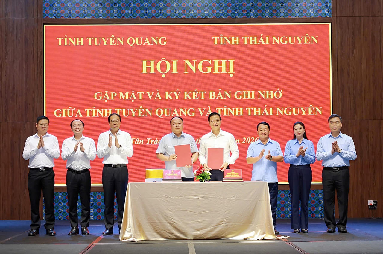 Tuyên Quang và Thái Nguyên ký kết bản ghi nhớ hợp tác phát triển kinh tế - xã hội