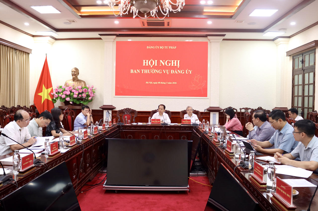 Hội nghị Ban thường vụ Đảng uỷ Bộ Tư pháp tháng 05/2026