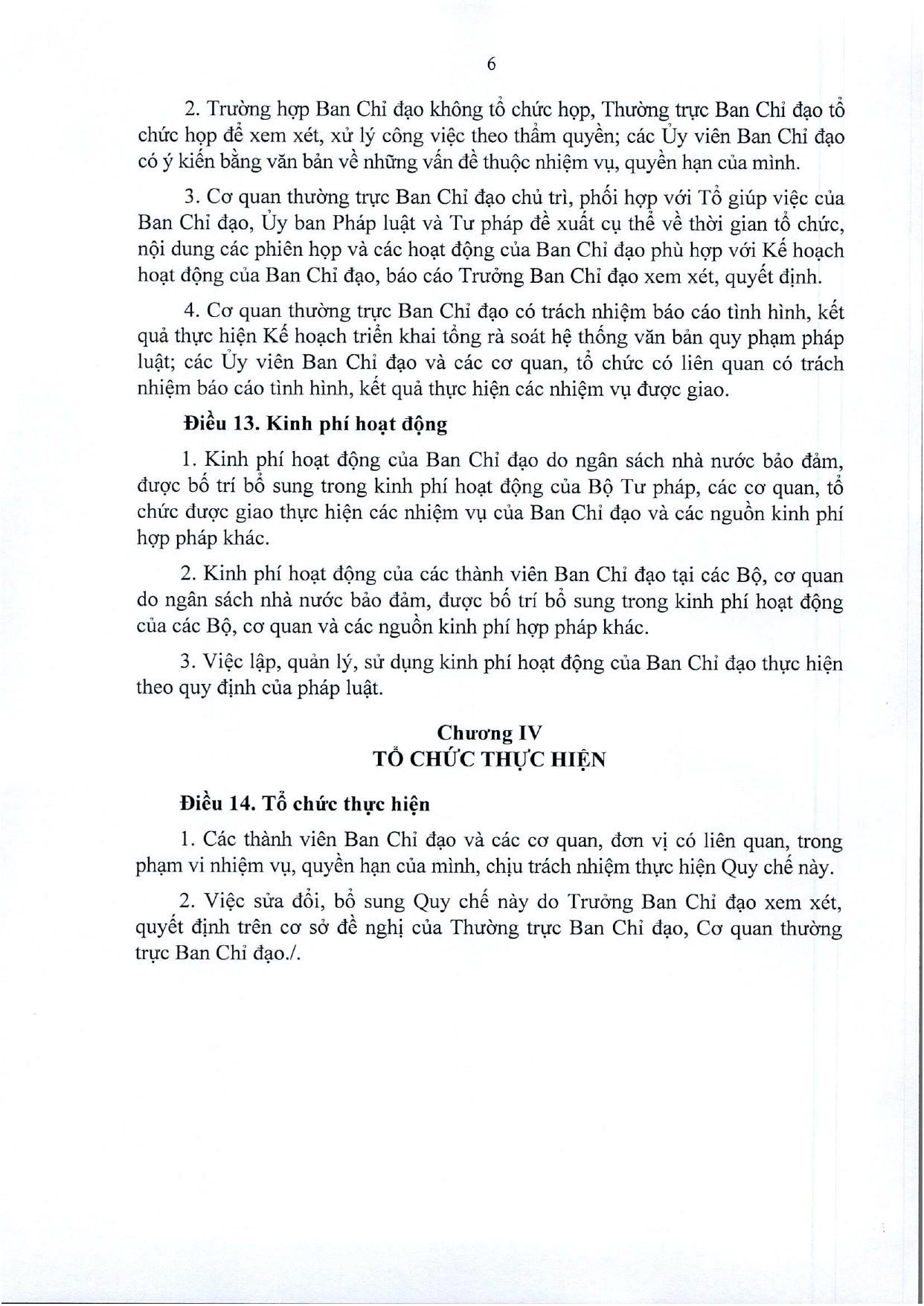 Nhiệm vụ, quyền hạn của Ban chỉ đạo Tổng rà soát Hệ thống văn bản quy phạm pháp luật