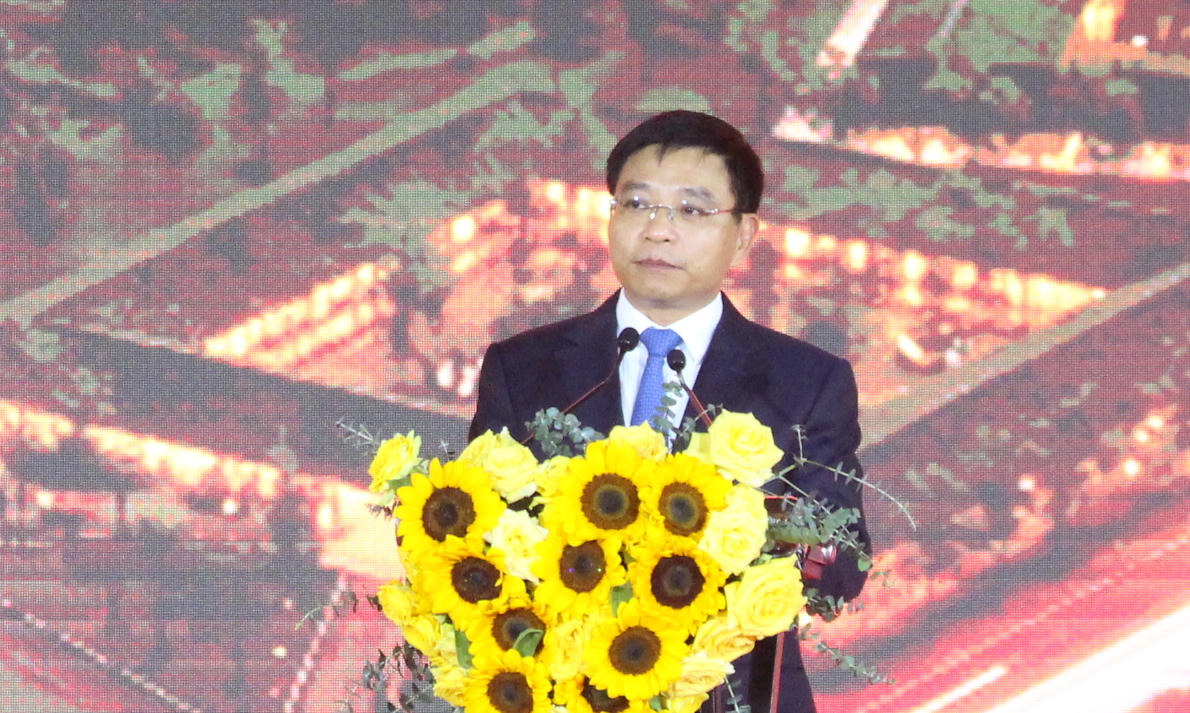 Phó thủ tướng Chính phủ Nguyễn Văn Thắng phát biểu tại Lễ động thổ&nbsp;Dự án tổ hợp cáp treo kết hợp du lịch văn hóa lịch sử Điện Biên Phủ