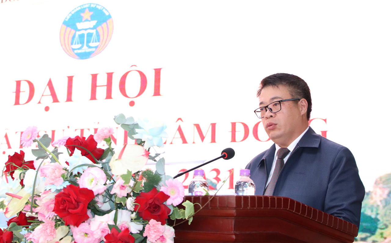 Ông Nguyễn Ngọc Phúc, Tỉnh uỷ viên, Phó Chủ tịch UBND tỉnh Lâm Đồng phát biểu chỉ đạo tại Đại hội.