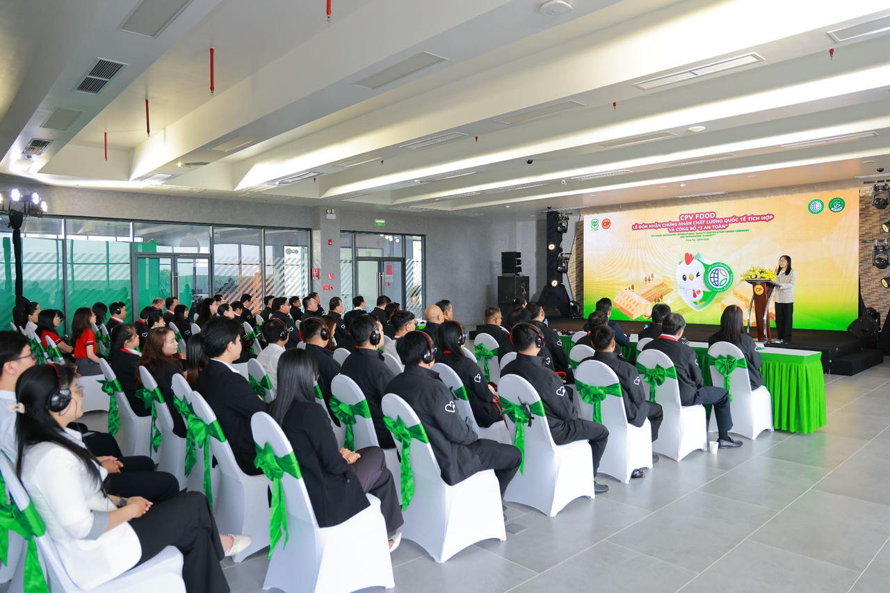 CPV Food công bố chương trình “3 An Toàn” nhằm nâng cao tiêu chuẩn an toàn trong chuỗi giá trị thực phẩm. Ảnh: C.P.