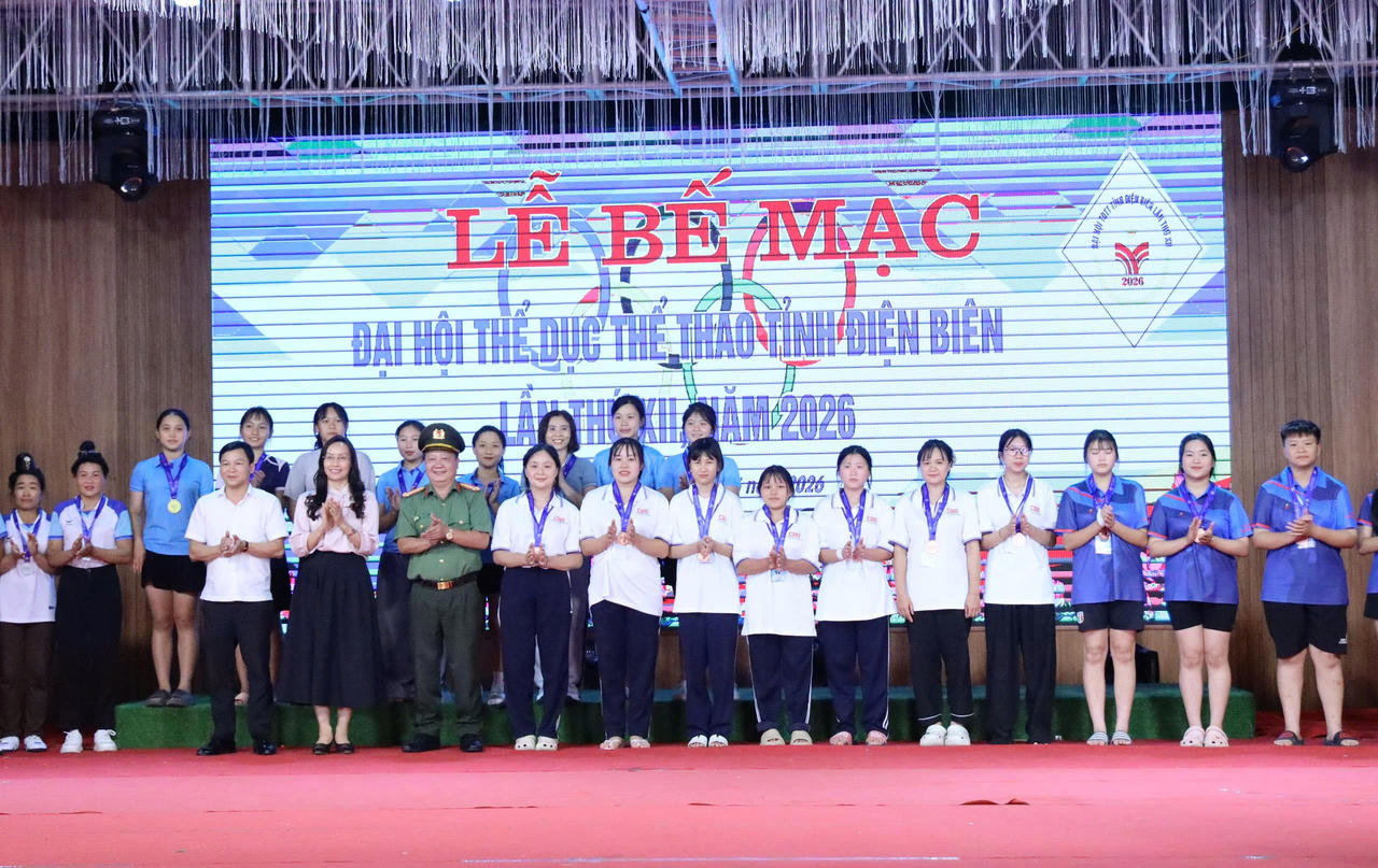 Đoàn vận động viên Ngành Giáo dục và Đào tạo tỉnh Điện Biên xuất sắc giành ngôi Nhất toàn đoàn tại Đại hội Thể dục thể thao tỉnh lần thứ XII năm 2026.