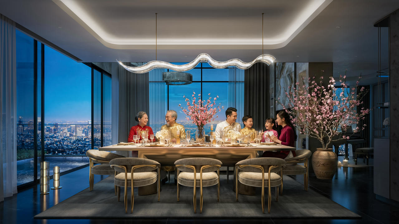 Tổ ấm cho gia đình đa thế hệ giữa tầng mây