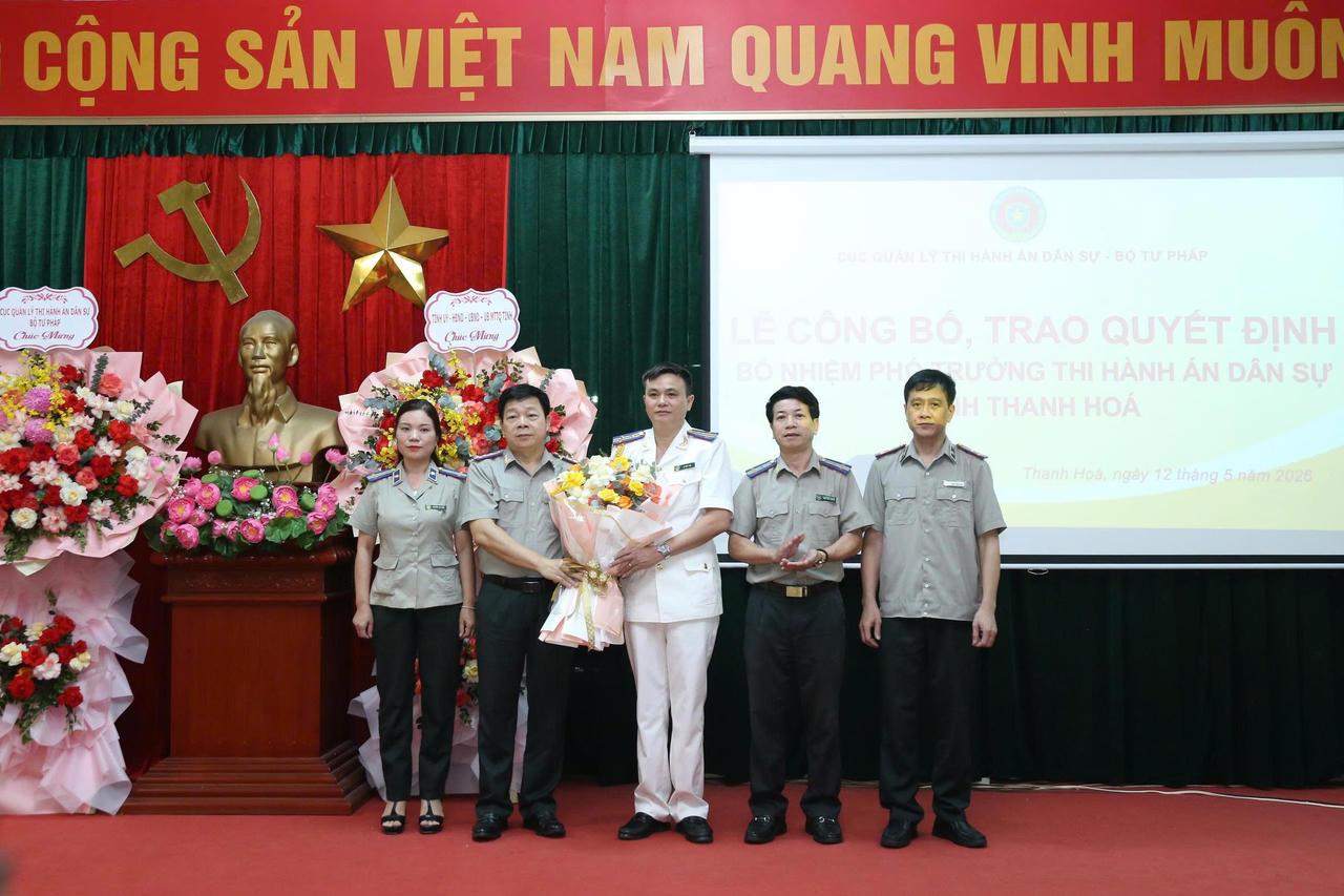 Bổ nhiệm Phó Trưởng Thi hành án dân sự tỉnh Thanh Hóa