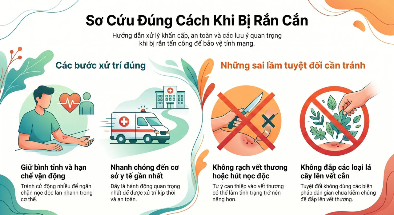 Bệnh viện đa khoa tỉnh Phú Thọ khuyến cáo và hướng dẫn xử lý khi bị rắn cắn
