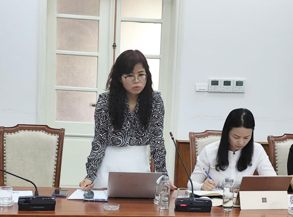 Bà Phạm Thị Phương – Giám đốc Sở VH,TT&DL tỉnh Quảng Ngãi bày tỏ mong muốn của địa phương là các hệ giá trị này sẽ có hệ quy chiếu, định dạng rõ ràng.