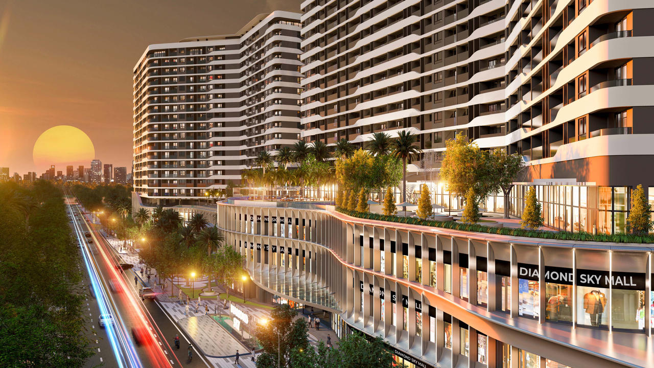 Diamond Sky tọa lạc tại trung tâm Van Phuc City.