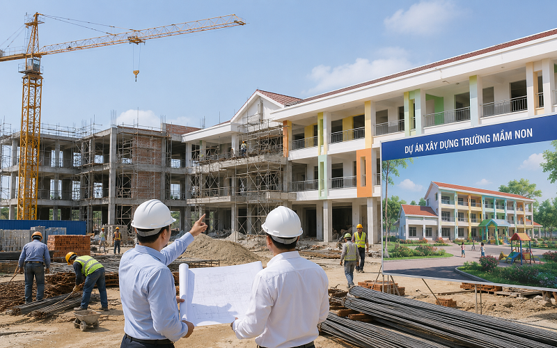 Liên danh 2 nhà thầu trúng gói xây dựng trường mầm non hơn 91 tỷ đồng