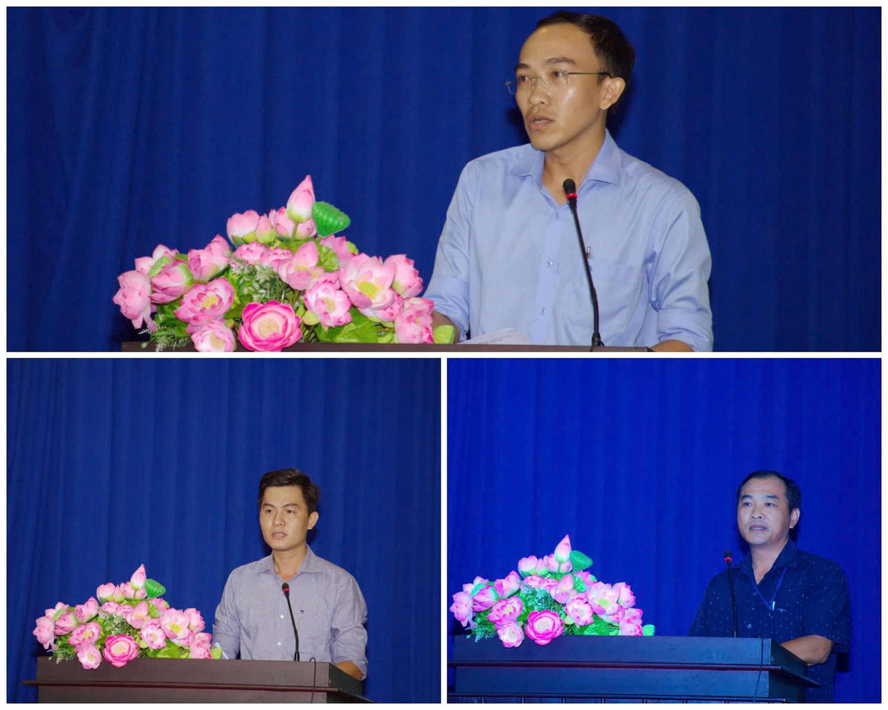 Đại diện các Sở, ngành, đơn vị chuyên môn phổ biến nhiều quy định quan trọng về đăng ký, đăng kiểm phương tiện thủy nội địa; đồng thời hướng dẫn người dân các điều kiện bảo đảm an toàn kỹ thuật khi tham gia vận chuyển hành khách.
