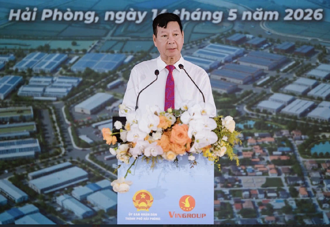 Ông&nbsp;Lê Khắc Hiệp - Phó Chủ tịch Tập đoàn Vingroup phát biểu tại lễ khởi công dự án.