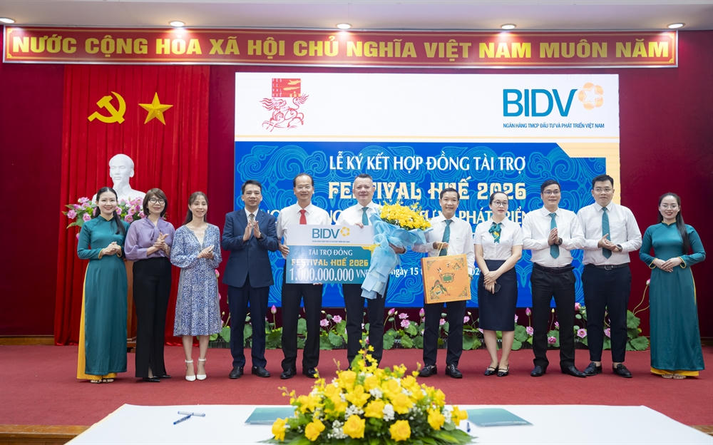 Ngân hàng TMCP Đầu tư và Phát triển Việt Nam đồng hành cùng Festival Huế 2026 với danh vị Nhà tài trợ Đồng