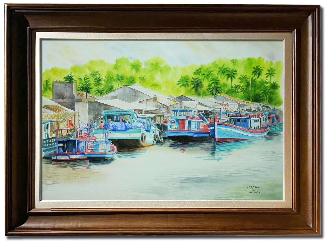 Nam họa sĩ mở triển lãm cá nhân đầu tiên ở tuổi 45