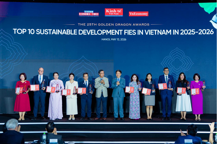 10 DN FDI nhận giải thưởng Rồng Vàng năm 2026
