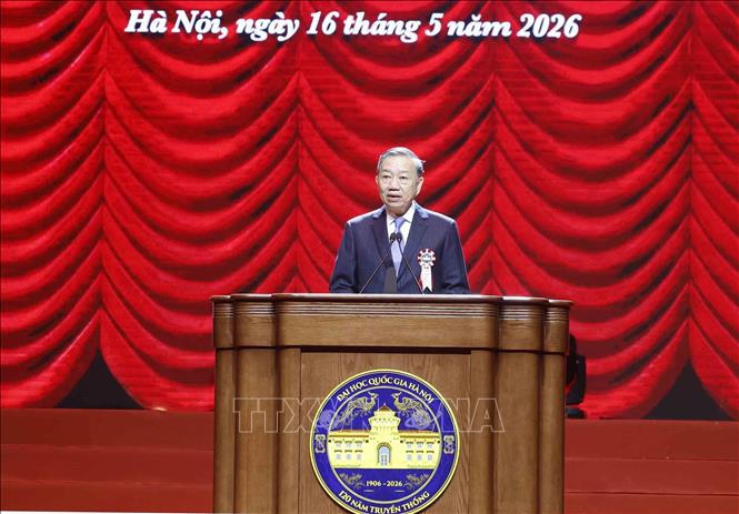 Tổng B&iacute; thư, Chủ tịch nước T&ocirc; L&acirc;m ph&aacute;t biểu. Ảnh: TTXVN