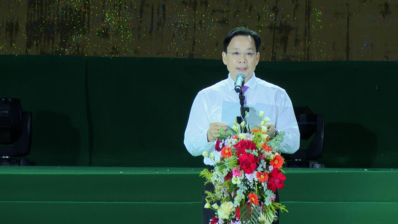 Bí thư Tỉnh ủy Sơn La Hoàng Văn Nghiệm phát biểu. (Ảnh: H.Minh)
