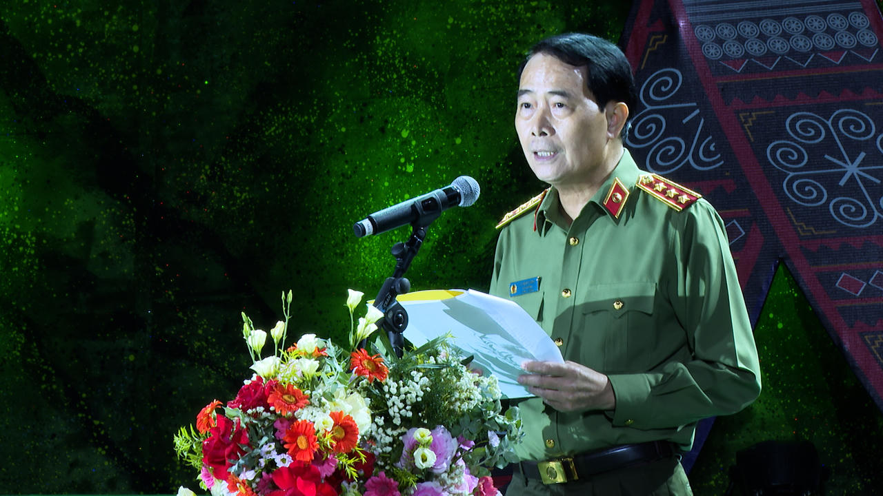 Thượng tướng Lê Quốc Hùng, Thứ trưởng Bộ Công an phát biểu.&nbsp;(Ảnh: H.Minh)