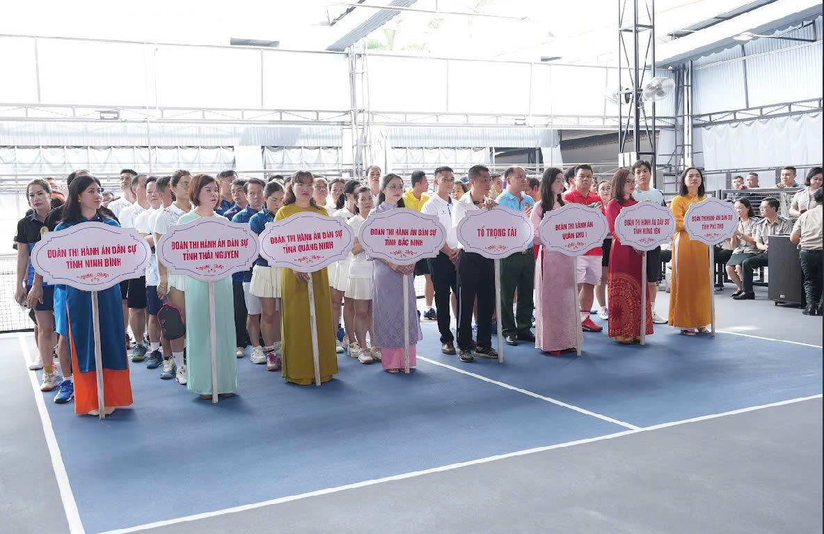 Giải Pickleball khối thi đua cơ quan thi hành án dân sự các tỉnh Trung du và Đồng bằng sông Hồng thành công tốt đẹp