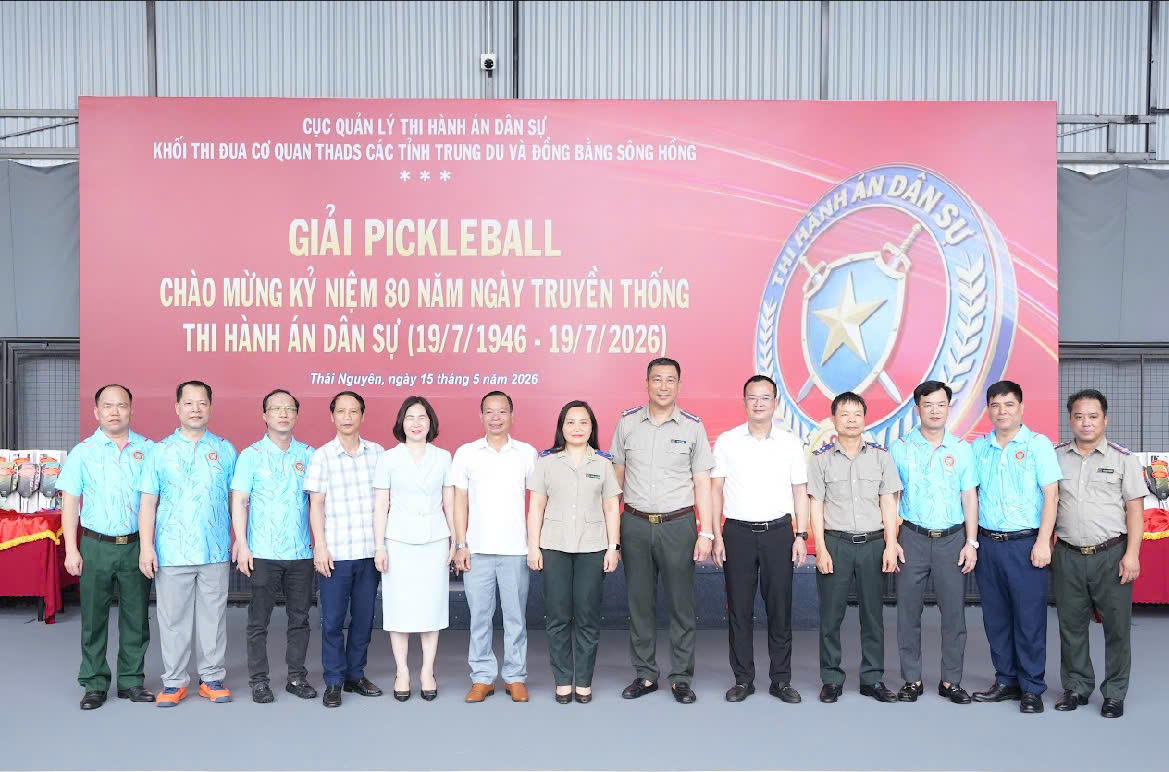 Giải Pickleball khối thi đua cơ quan thi hành án dân sự các tỉnh Trung du và Đồng bằng sông Hồng thành công tốt đẹp