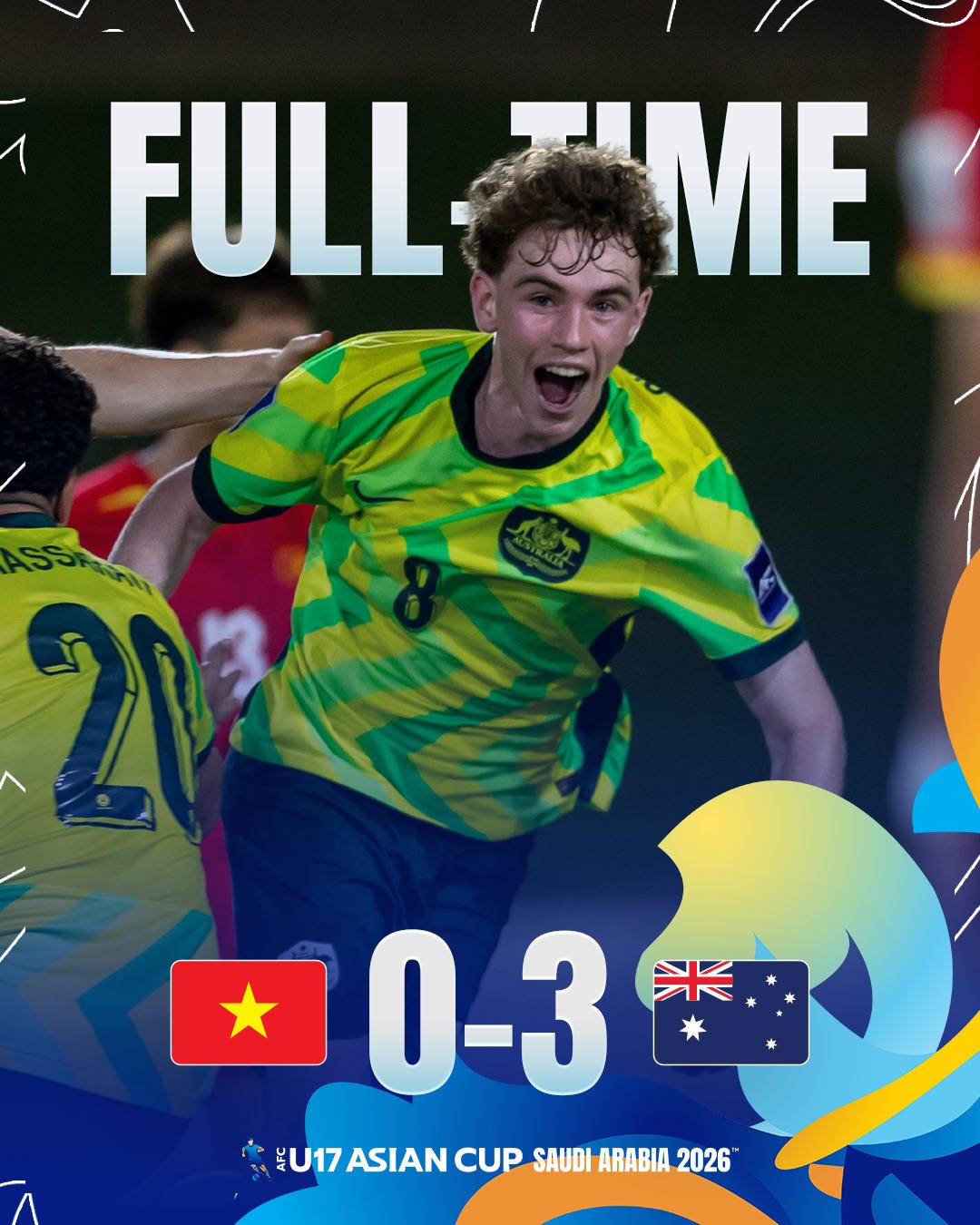 U17 Việt Nam không thể vượt qua U17 Australia trong lần tái đấu tại giải châu Á