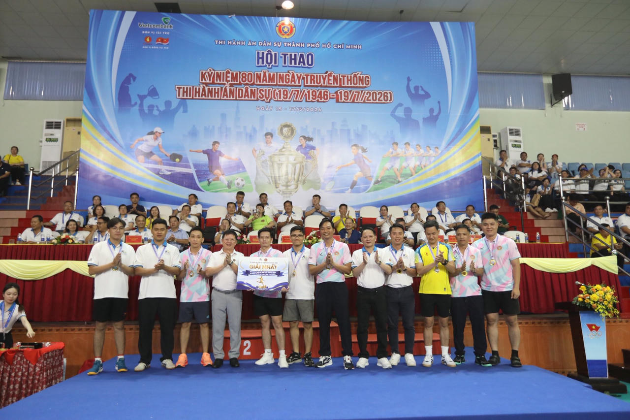 TP. Hồ Chí Minh: Bế mạc Hội thao chào mừng kỷ niệm 80 năm Ngày truyền thống Thi hành án dân sự 