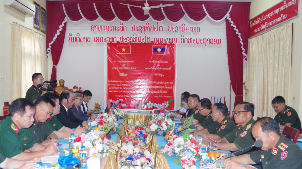 Toàn cảnh buổi hội đàm.