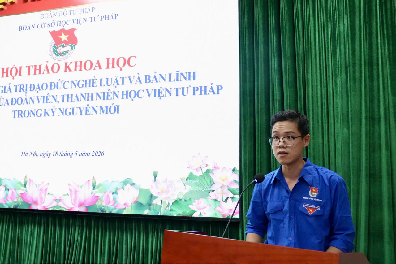 Phát huy giá trị đạo đức nghề luật và bản lĩnh nghề nghiệp của đoàn viên, thanh niên Học viện Tư pháp