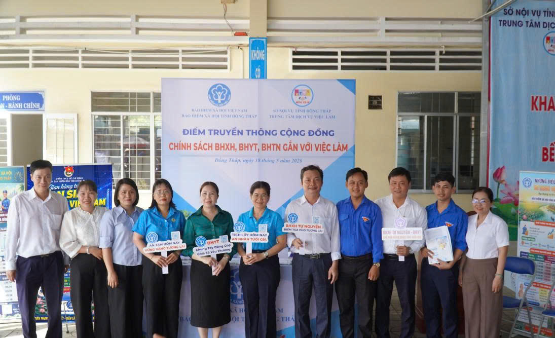 BHXH Đồng Tháp ra mắt Điểm truyền thông cộng đồng, đưa chính sách an sinh đến gần người dân