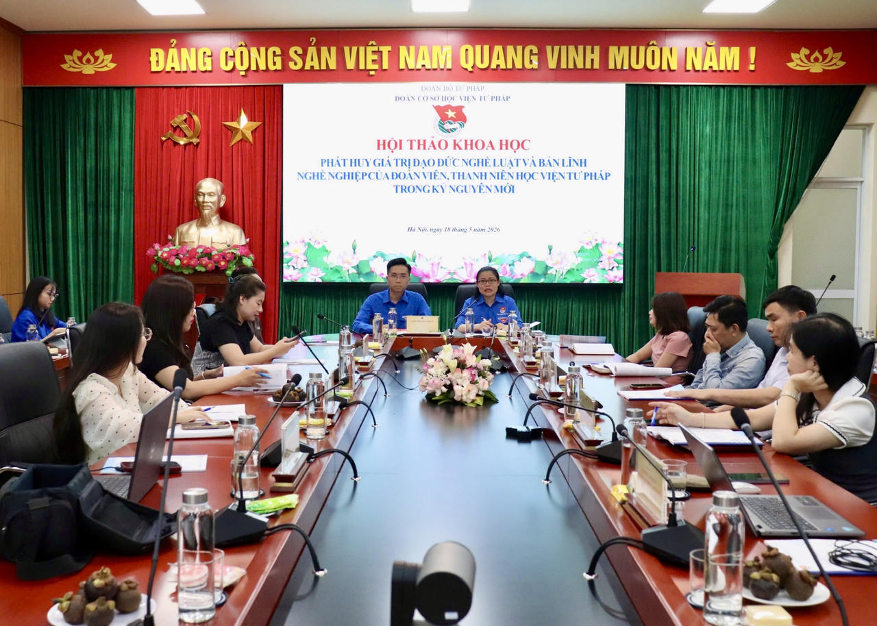 Phát huy giá trị đạo đức nghề luật và bản lĩnh nghề nghiệp của đoàn viên, thanh niên Học viện Tư pháp