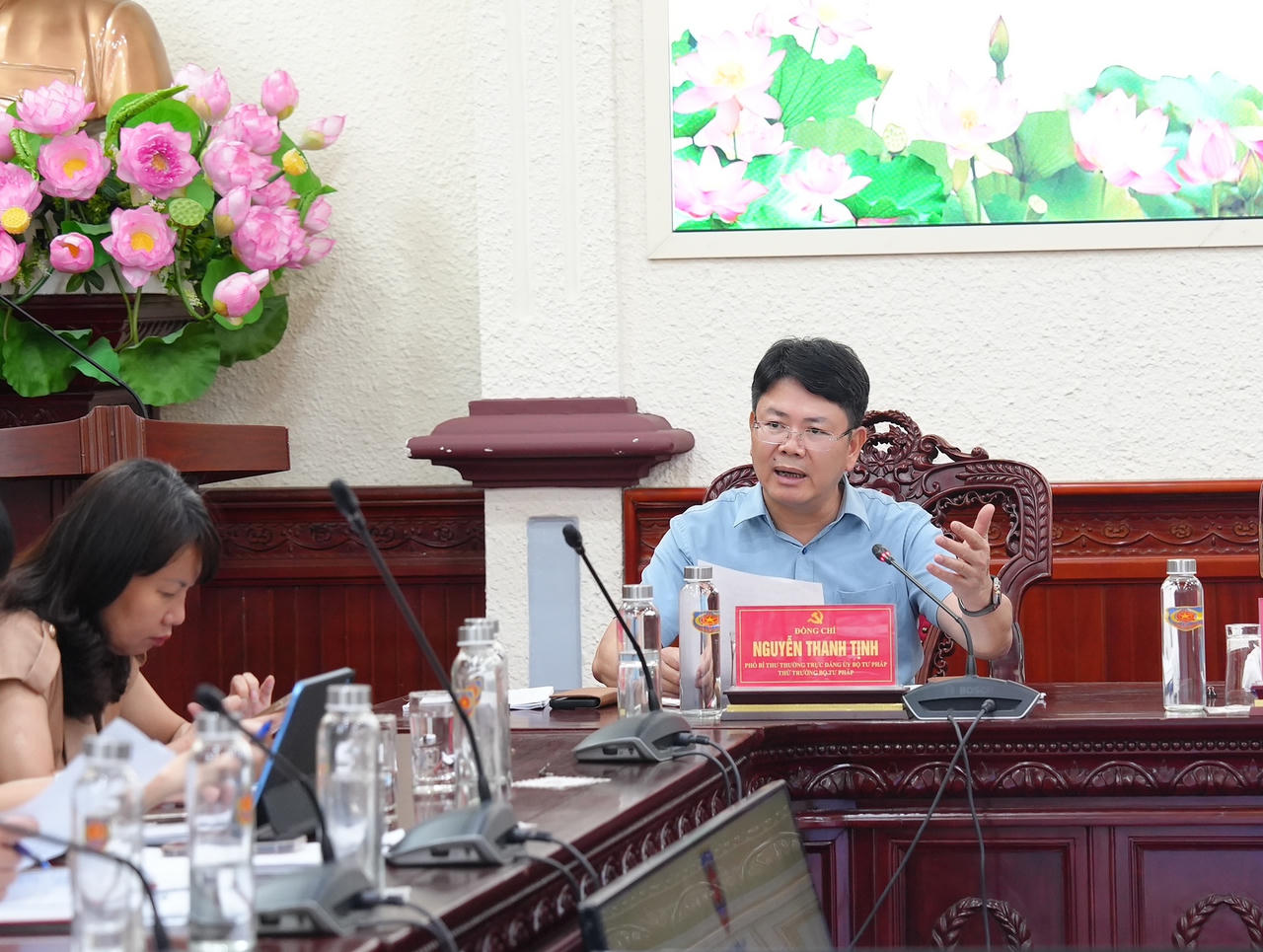 Thứ trưởng Nguyễn Thanh Tịnh phát biểu.
