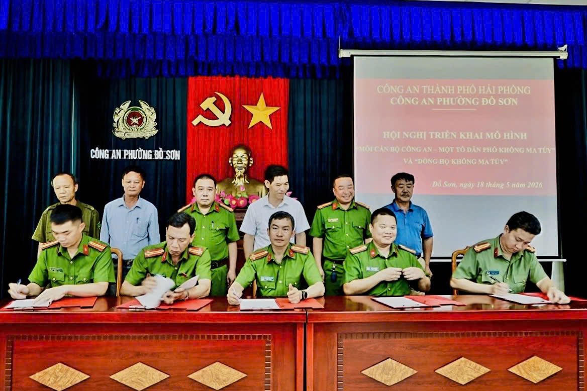 Phường Đồ Sơn triển khai mô hình 'Mỗi cán bộ Công an - Một tổ dân phố, thôn không ma túy'