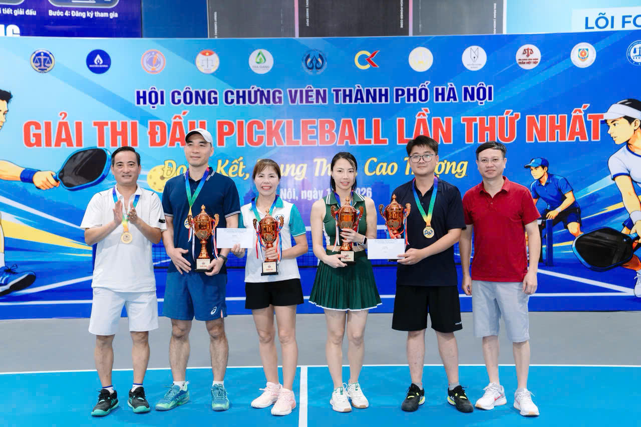 Giải Pickleball lần thứ I Hội Công chứng viên TP Hà Nội: Lan tỏa tinh thần đoàn kết, cao thượng và kết nối nghề nghiệp