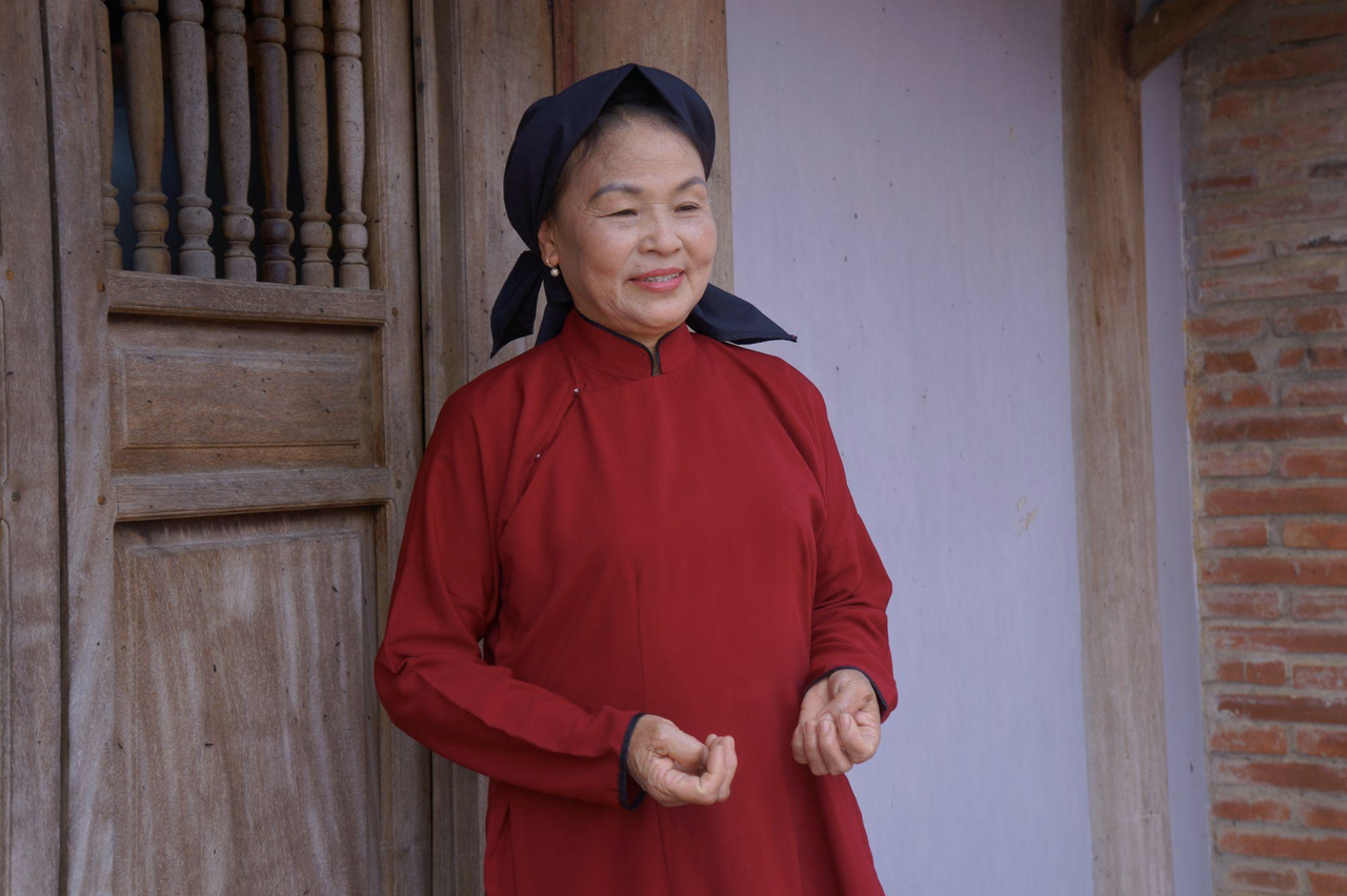 Nghệ nhân ưu tú Bùi Thị Kiều Nga.