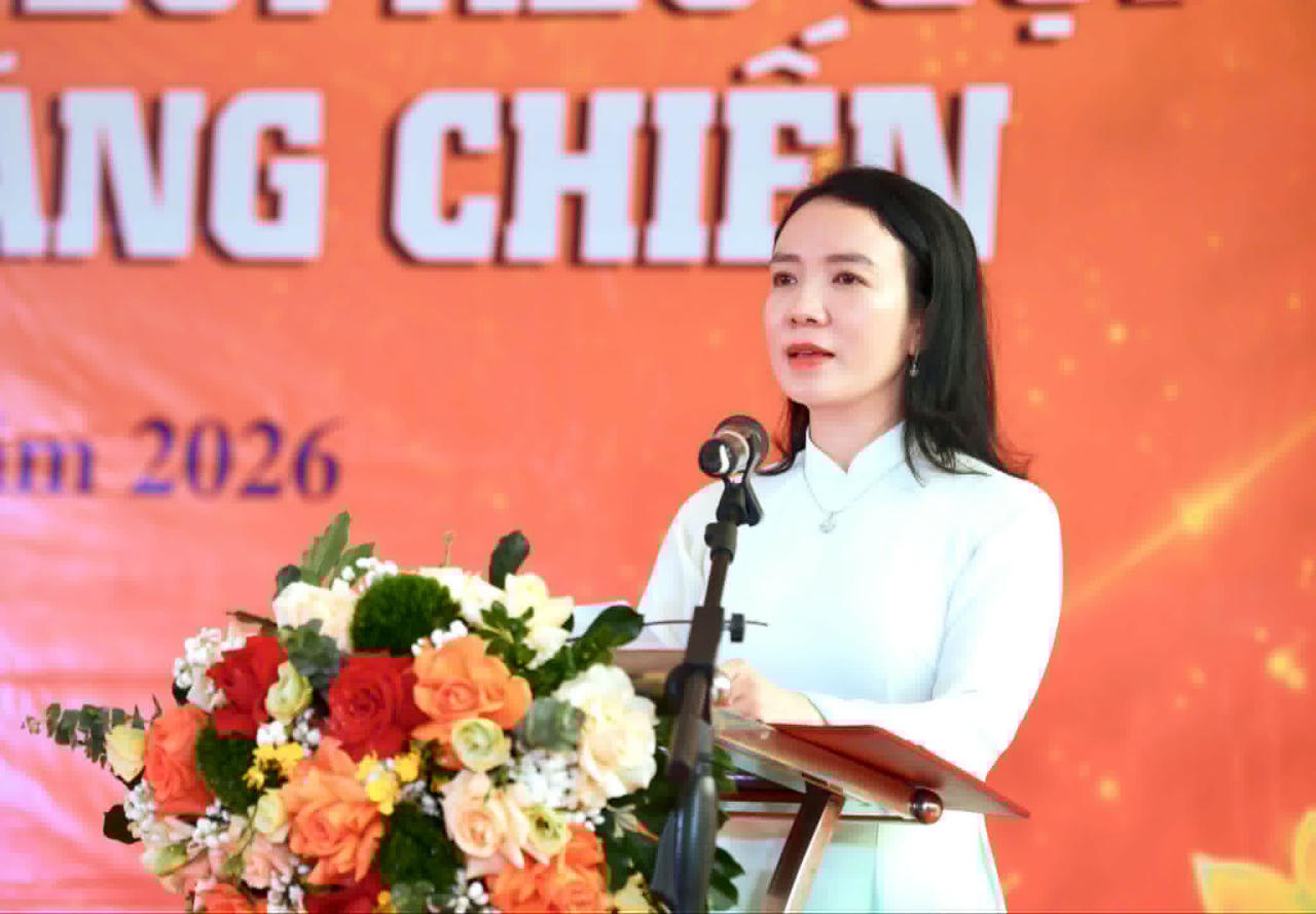 Giám đốc Sở VHTT&DL Trần Thị Mỹ Hạnh phát biểu tại khai mạc.