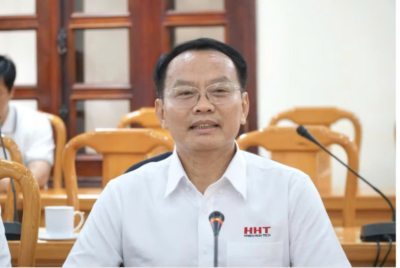 NGƯT. TS Phạm Xuân Khánh - Hiệu trưởng nhà trường phát biểu tại buổi làm việc.