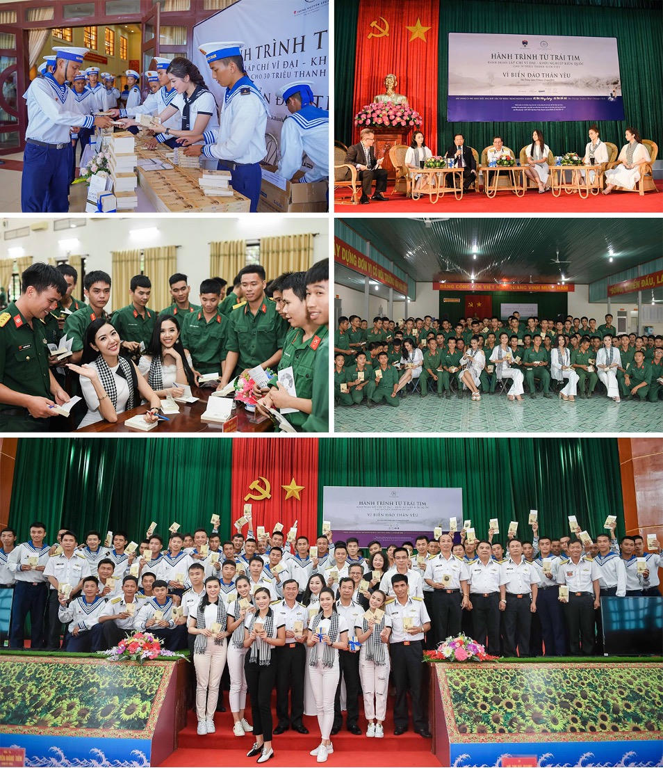   Được sự đồng hành, ủng hộ và tạo điều kiện của Bộ Quốc Phòng, Hành trình Từ Trái Tim đã tổ chức nhiều hoạt động giao lưu, trao tặng sách quý đổi đời tại nhiều đơn vị quân đội, hải quân, học viện, nhà trường Quân đội trên khắp cả nước… góp phần hun đúc khát vọng lớn và tinh thần phụng sự đất nước.  