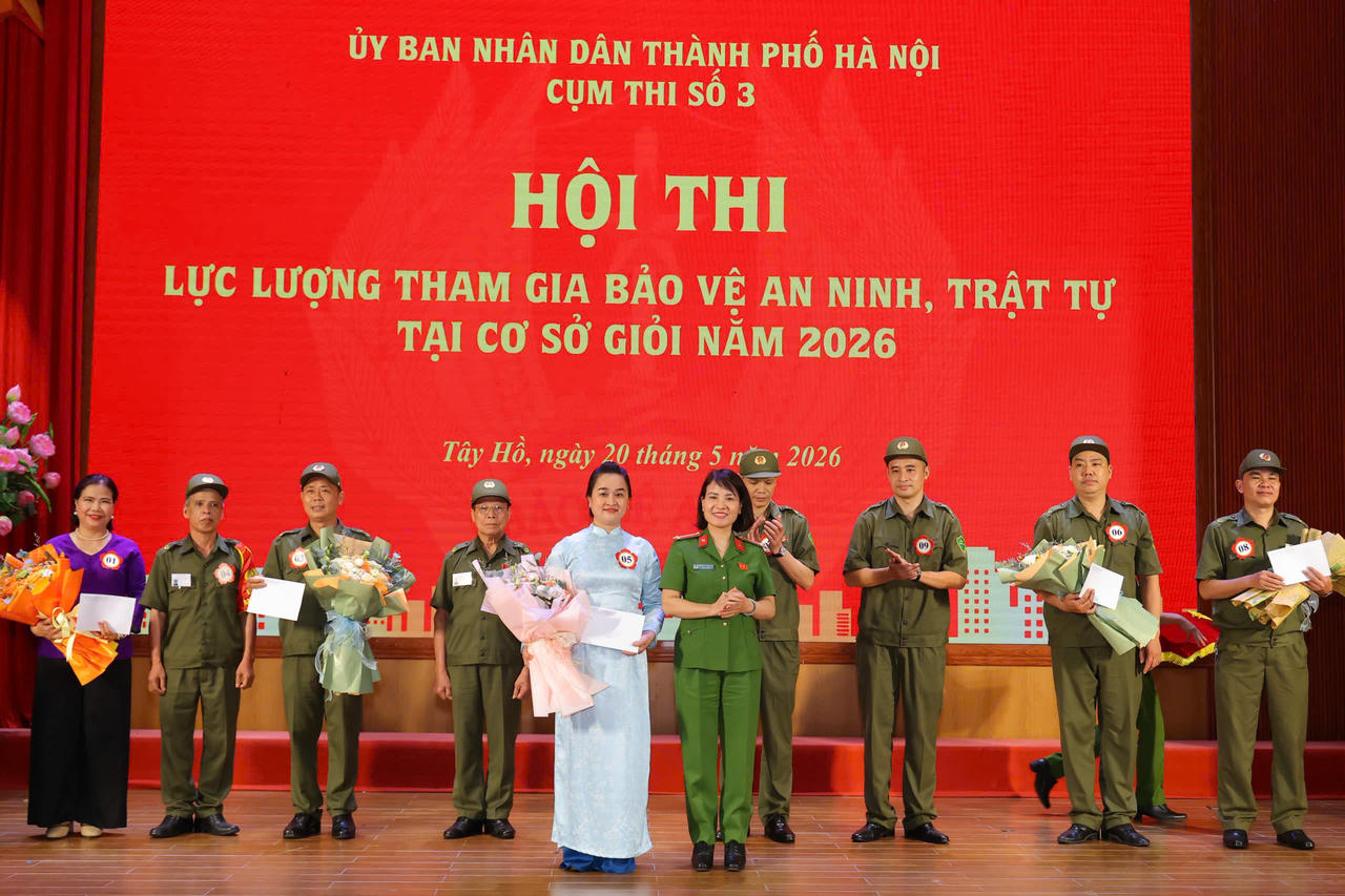 Phường Tây Hồ giành giải Nhất Hội thi lực lượng tham gia bảo vệ an ninh, trật tự ở cơ sở giỏi