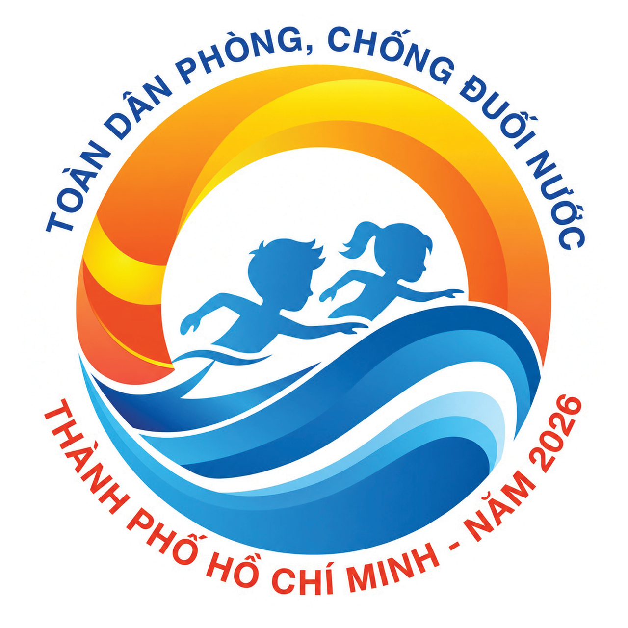 Logo Chương trình phát động toàn dân tập luyện môn bơi, phòng, chống đuối nước năm 2026.