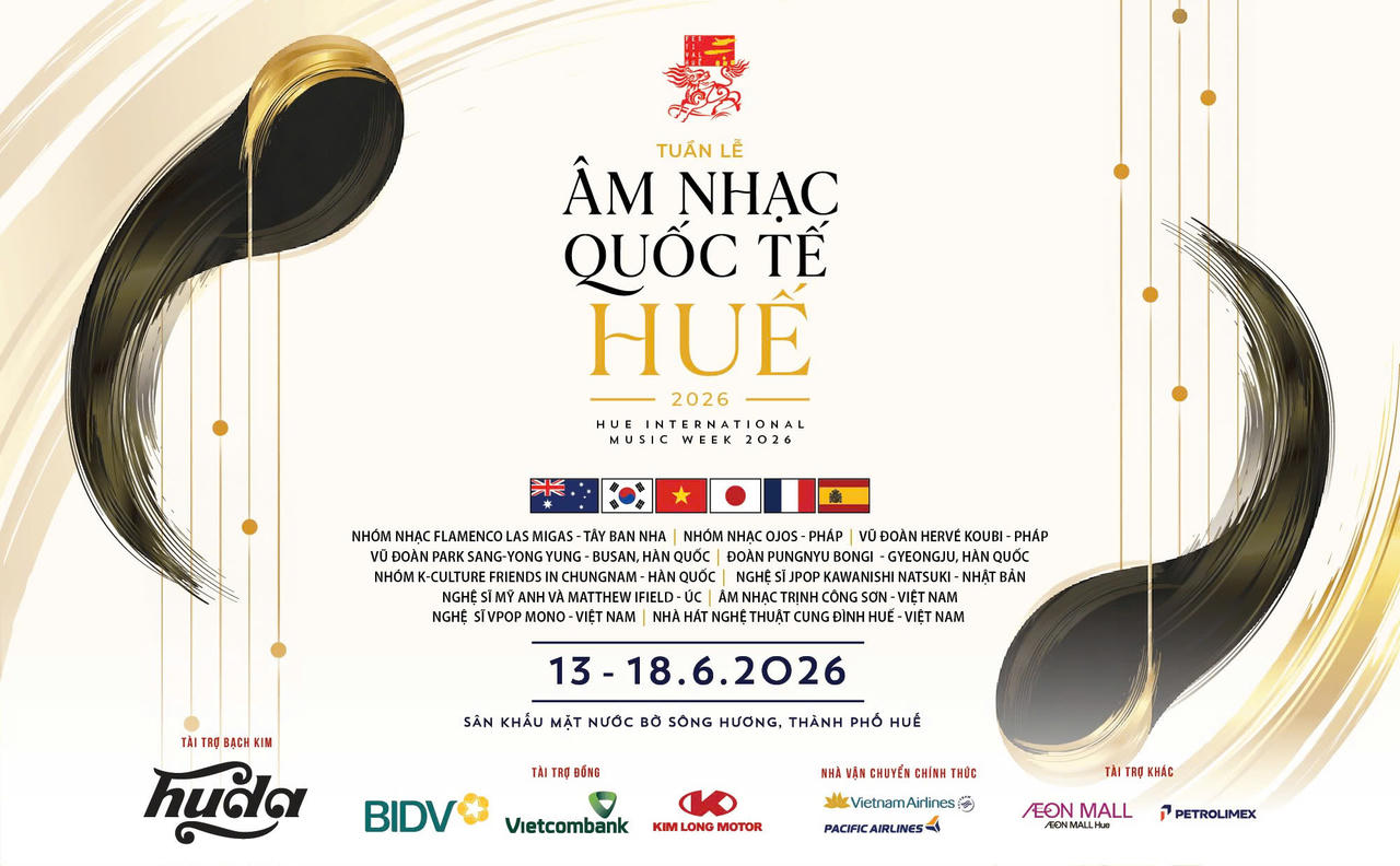 Tuần lễ Âm nhạc Quốc tế Huế 2026 sẽ diễn ra từ ngày 13 đến 18/6/2026. 