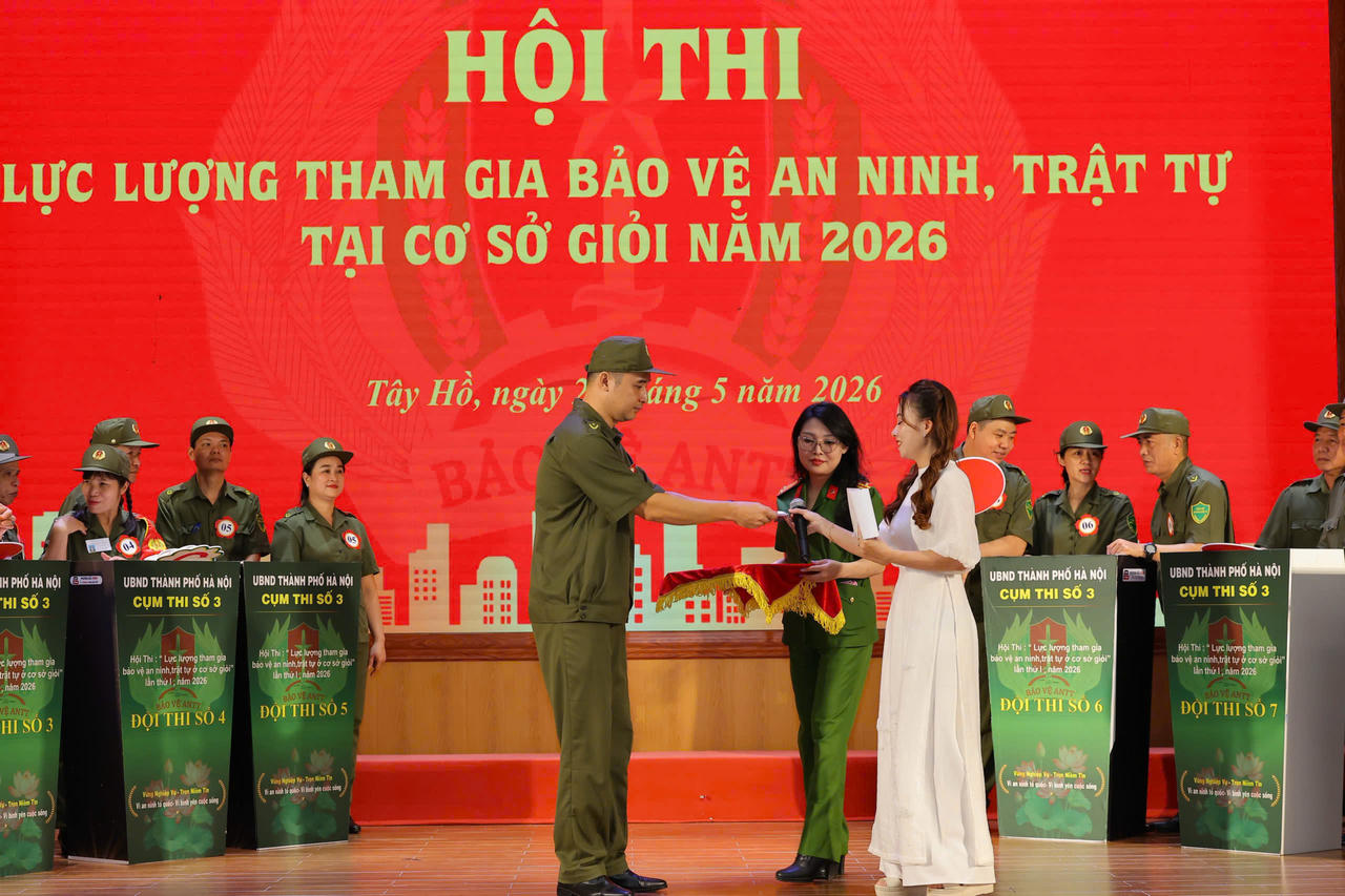 Phường Tây Hồ giành giải Nhất Hội thi lực lượng tham gia bảo vệ an ninh, trật tự ở cơ sở giỏi