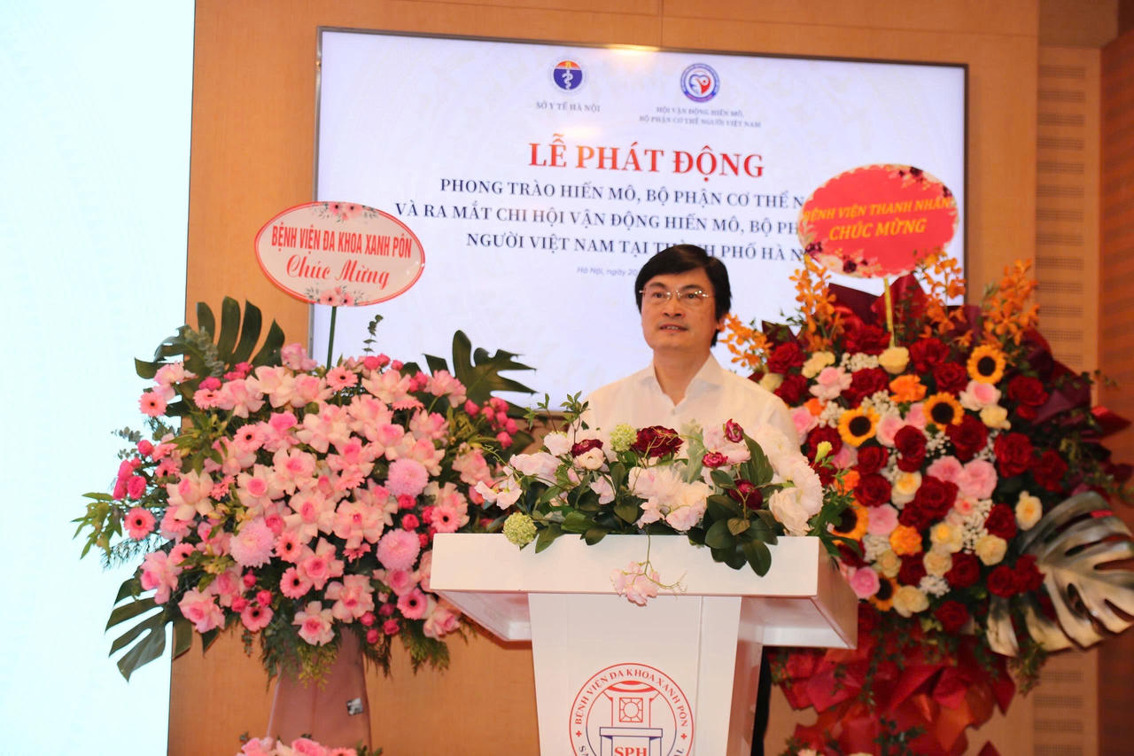 TS.BS Nguyễn Trọng Diện - Giám đốc Sở Y tế Hà Nội kêu gọi toàn thể cán bộ, công chức, viên chức và nhân viên y tế Thủ đô hãy là những người tiên phong, gương mẫu đi đầu đăng ký hiến mô, hiến tạng.&nbsp;