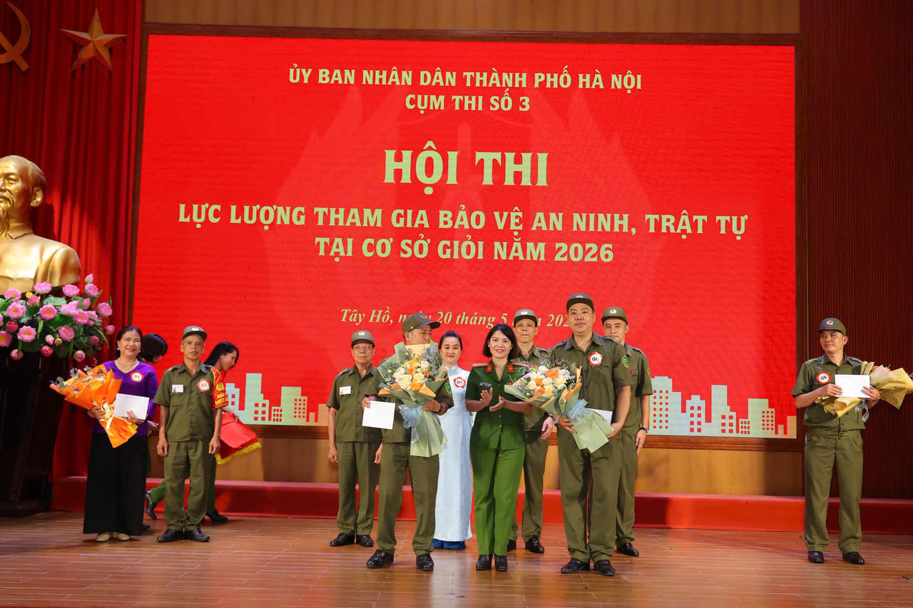 Phường Tây Hồ giành giải Nhất Hội thi lực lượng tham gia bảo vệ an ninh, trật tự ở cơ sở giỏi