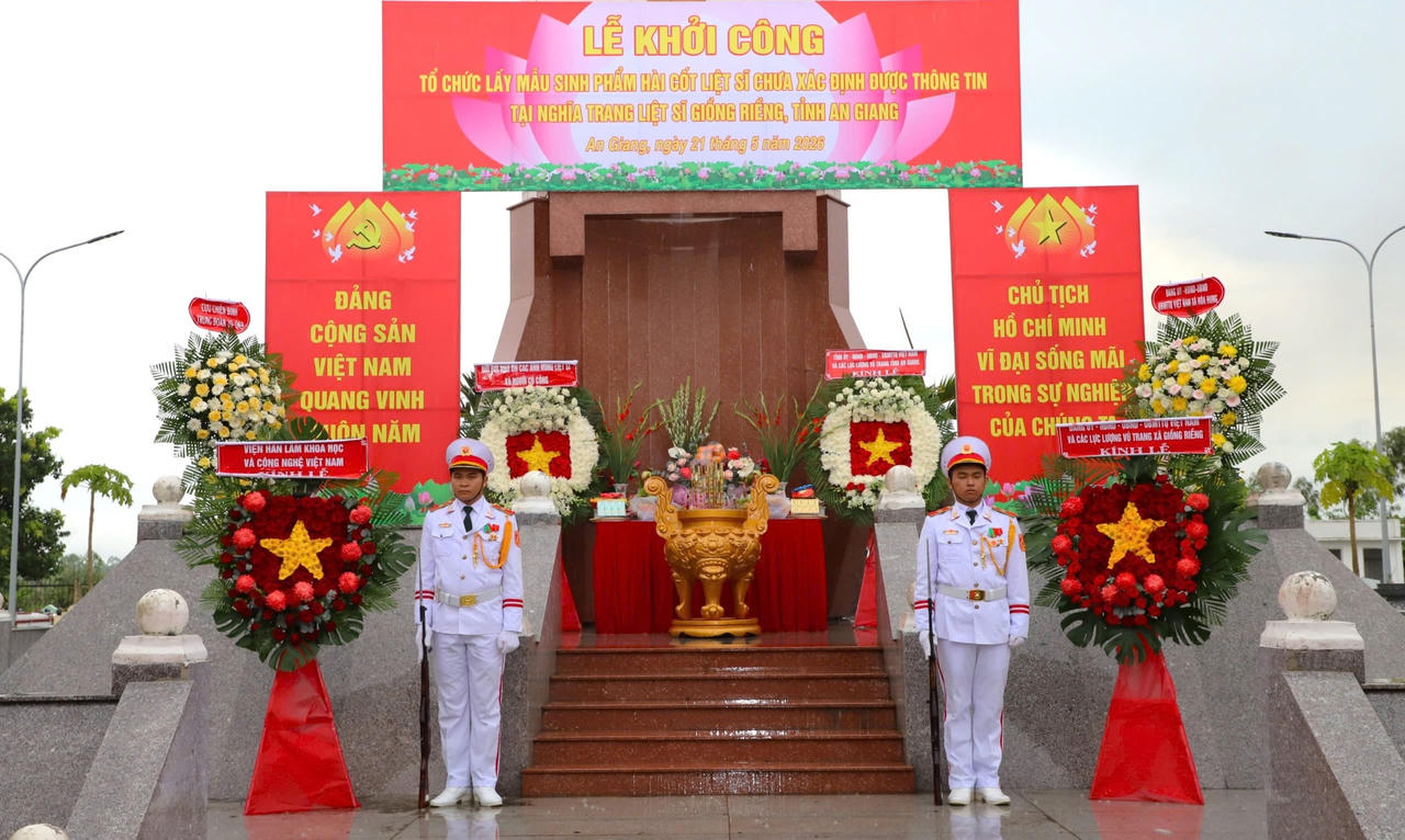 Khai quật 962 mộ tại An Giang để giám định ADN xác định danh tính hài cốt liệt sĩ