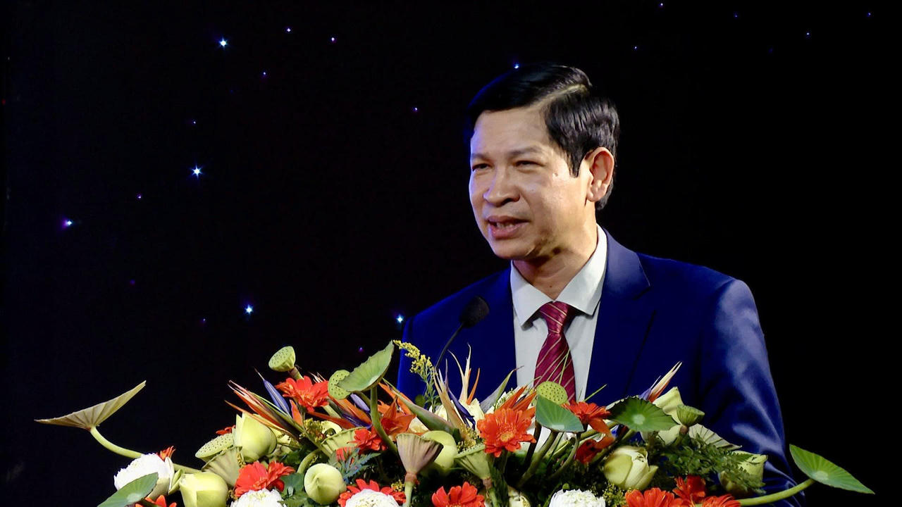 Ông&nbsp;Hồ An Phong, Thứ trưởng Bộ Văn hóa, Thể thao và Du lịch phát biểu khai mạc Diễn đàn.