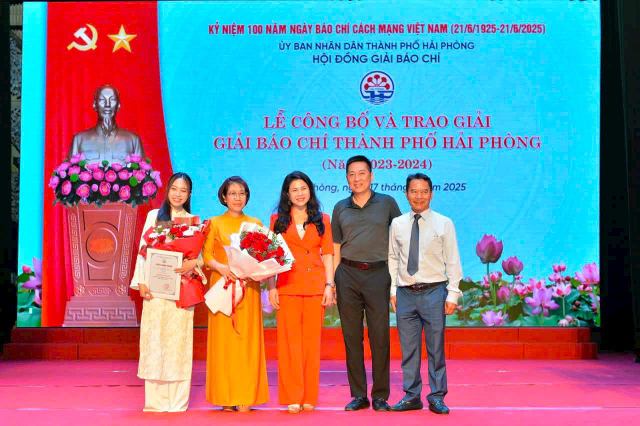 Báo Pháp luật Việt Nam đã đạt giải Khuyến khích Giải Báo chí thành phố Hải Phòng 2023 - 2024.