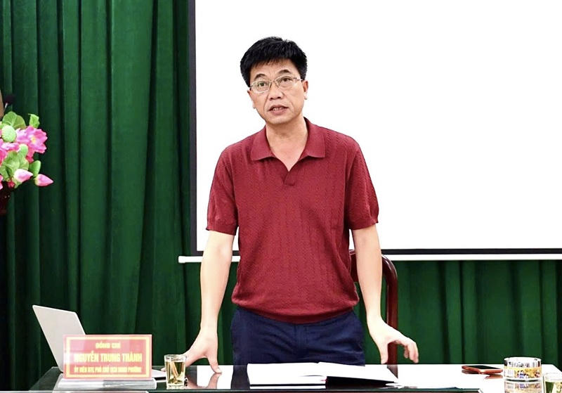 Đồng chí Nguyễn Trung Thành, Ủy viên Ban Thường vụ Đảng ủy, Phó Chủ tịch UBND phường Hạp Lĩnh (Ảnh: TT phường Hạp Lĩnh).