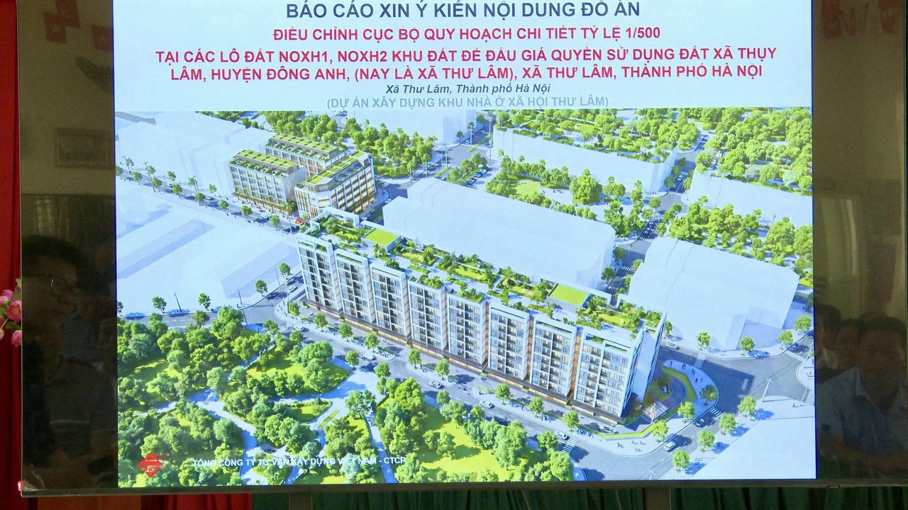&nbsp;Phối cảnh tổng thể dự án khu nhà ở xã hội Thư Lâm.