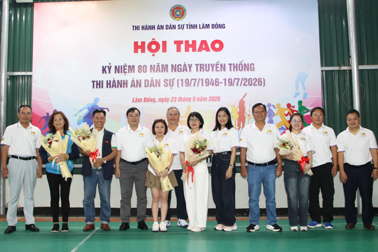 Sôi nổi hội thao Thi hành án dân sự Lâm Đồng kỷ niệm 80 năm ngày truyền thống